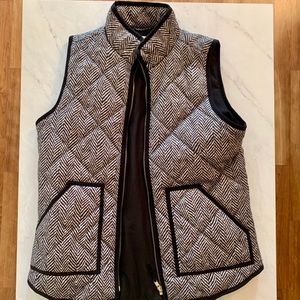J Crew Quilted Herringbone Vest